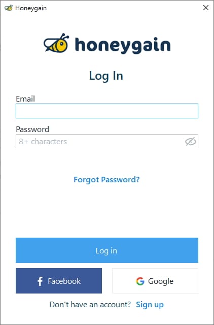 Honeygain App Log in