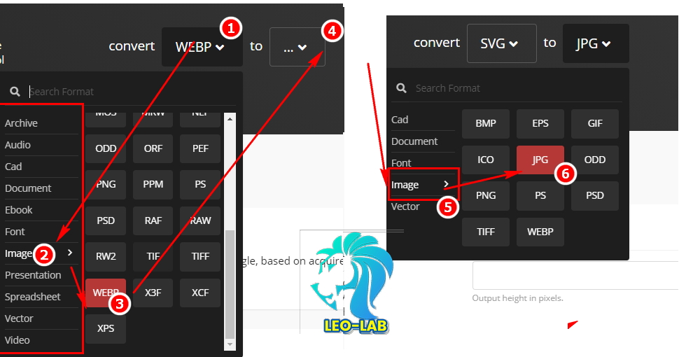 03.CloudConvert Select convert Type