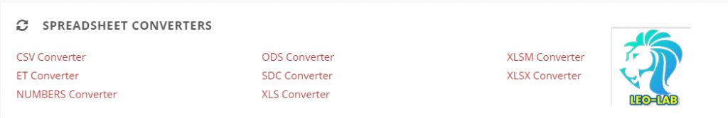 15.CloudConver SPREADSHEET Format