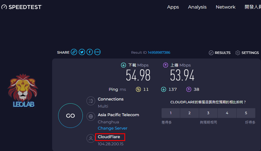 快如閃電,暢遊無界!Warp+ 免費VPN 的最佳選擇! 13 11.With Warp Speed Test
