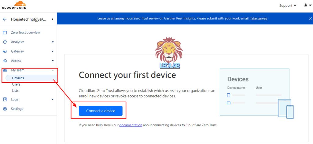 快如閃電,暢遊無界!Warp+ 免費VPN 的最佳選擇! 23 22.Zero Trust Connect a Device